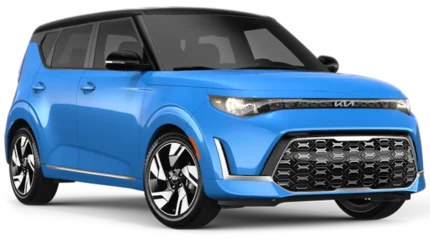 Blue Colored Kia Soul EV Hybrid Electric Car