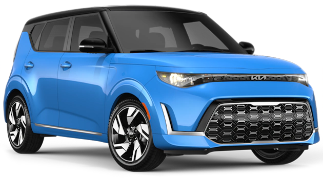 Blue Colored Kia Soul EV Hybrid Electric Car