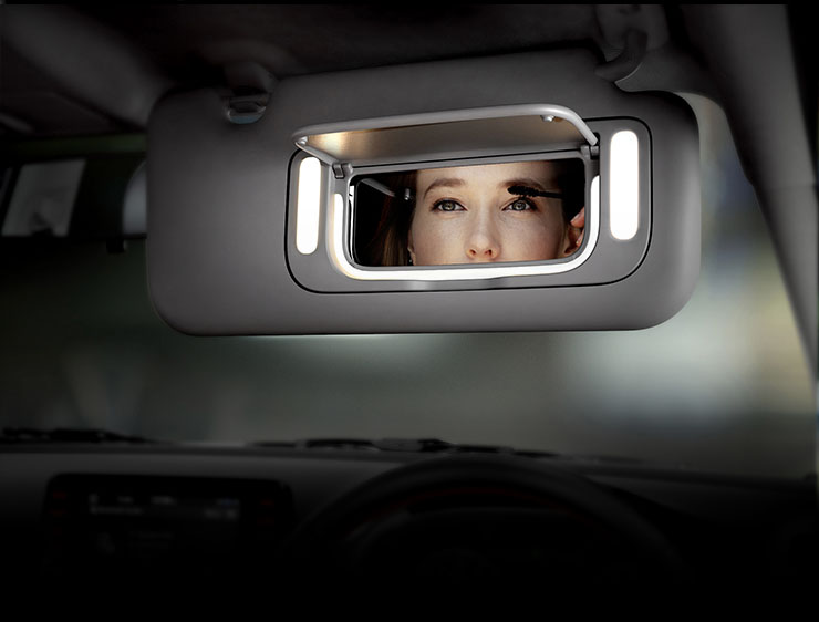 Sun visor illumination lamps