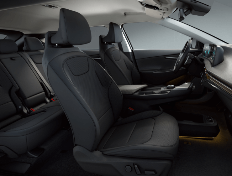 Black color seat and interior of Kia EV6