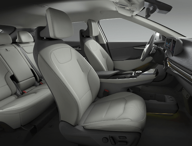 White color seats and interior of Kia EV6